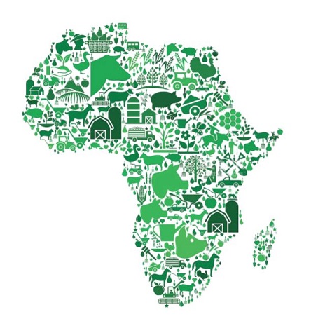 خريطة أفريقيا بأشكال زراعية